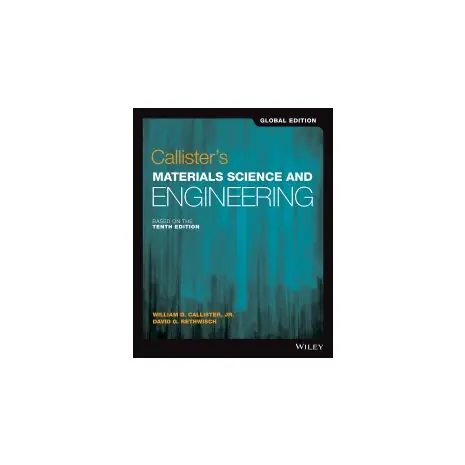 Uitverkoop Callister's materials science and engineering : Global edition