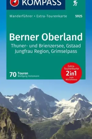 Weekendaanbieding Wandelgids 5925 Kompass Wanderführer Berner Oberland | Kompass (9783991540830)
