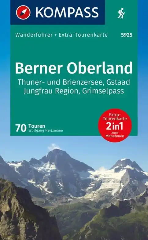 Weekendaanbieding Wandelgids 5925 Kompass Wanderführer Berner Oberland | Kompass (9783991540830)
