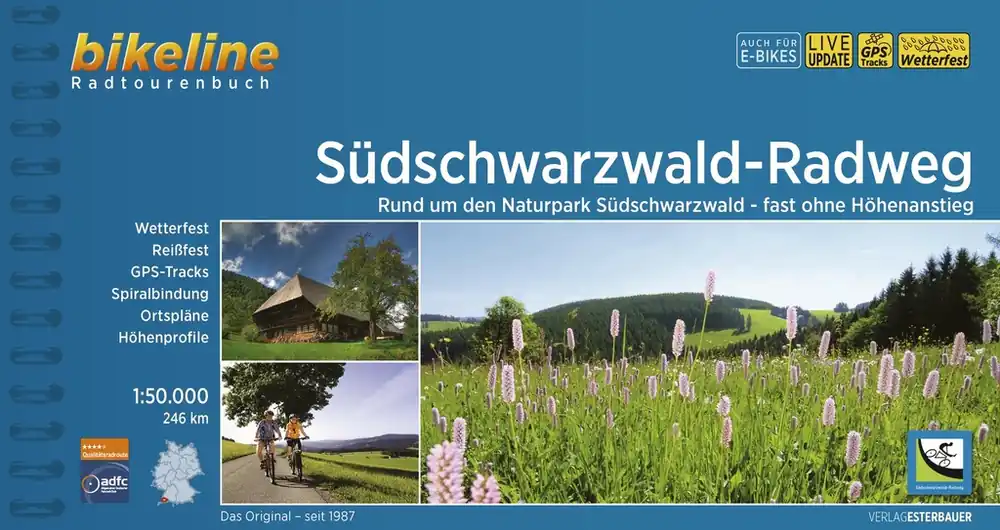 Weekendaanbieding Fietsgids Bikeline Südschwarzwald-Radweg | Esterbauer (9783711100849)