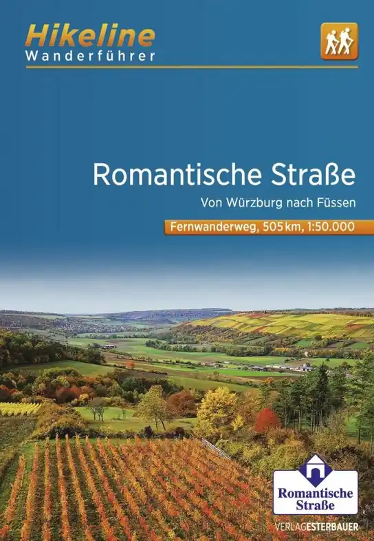 Koop Online Wandelgids Hikeline Fernwanderweg Romantische Straße | Esterbauer (9783711100061)