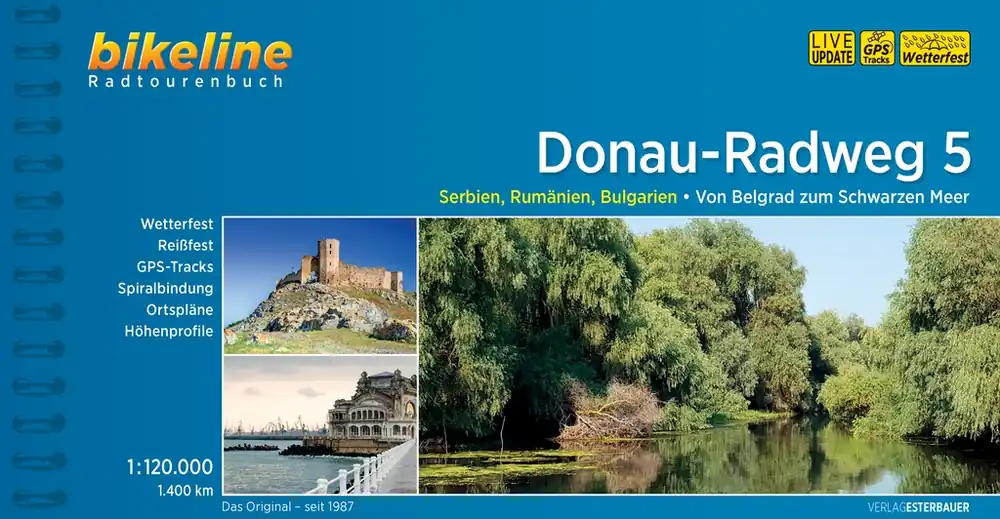 Fietsgids Bikeline Donauradweg 5 von Belgrad zum Schwarzen Meer Belgrado - Zwarte Zee | Esterbauer (9783711100412) Koop Online