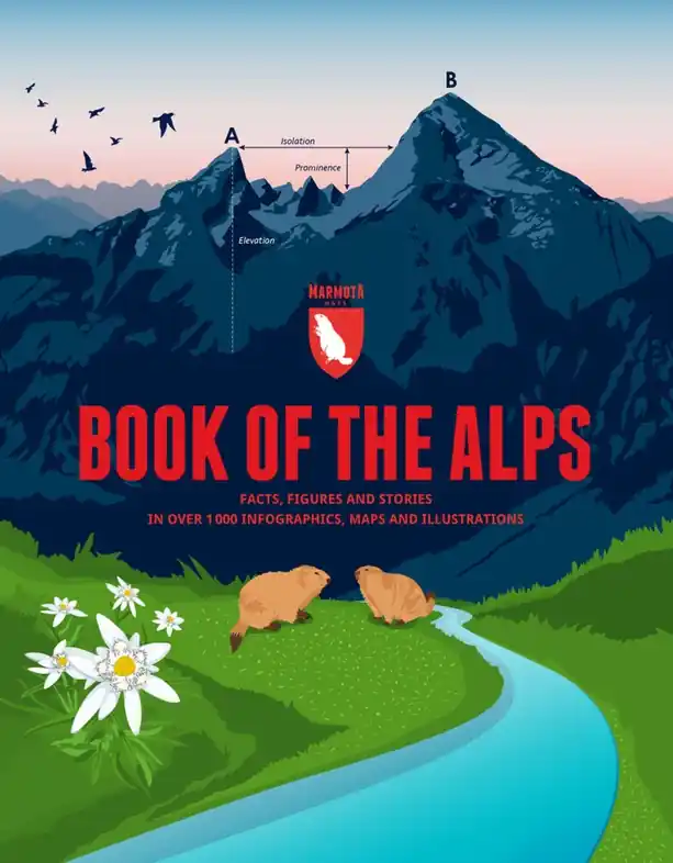 Reisinspiratieboek - Reisboek Book of the Alps | Marmota Maps (9783946719328) Dagaanbieding