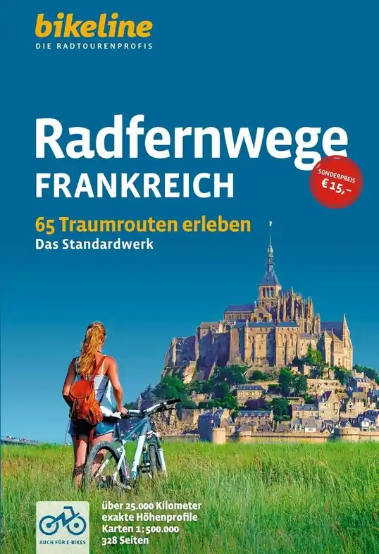 Bestseller Fietsgids Bikeline Frankreich Radfernwege | Esterbauer (9783711102911)