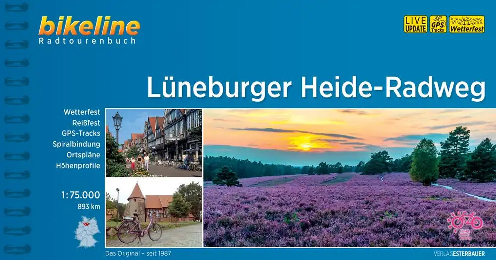 Fietsgids Bikeline Lüneburger Heide radweg | Esterbauer (9783850009409) Premium