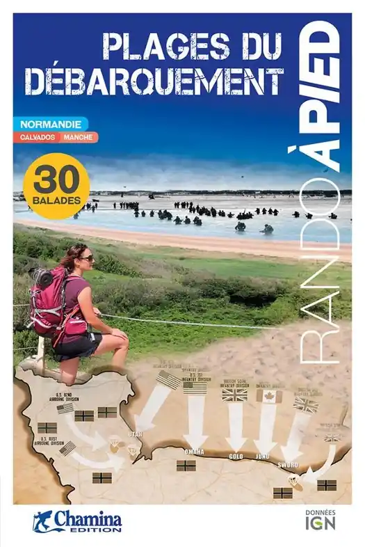 Favoriet Wandelgids Plages du débarquement rando à pied Normandie-Calvados | Chamina (9782844665614)