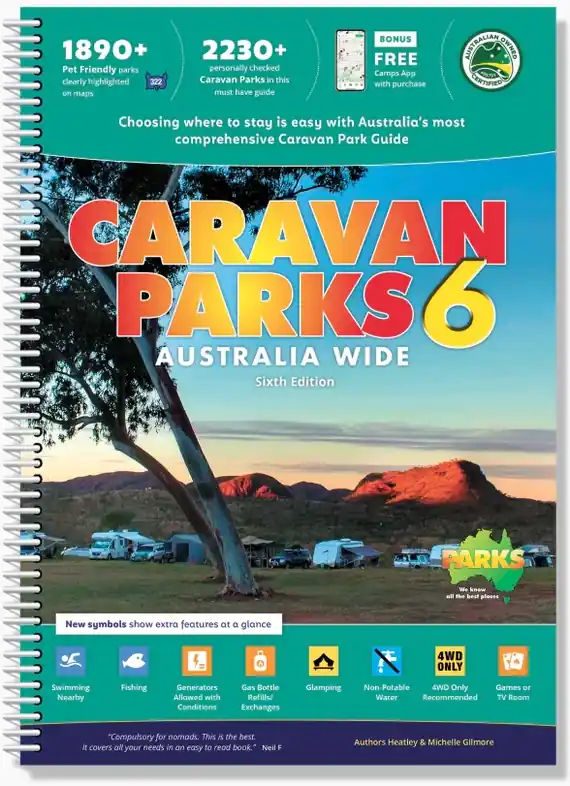 Campinggids Caravan Parks 6 Spiral (A4) | Camps Australia Wide (9780994532749) Snelle Levering