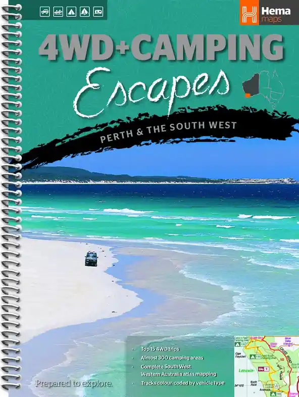 Wegenatlas - Campinggids 4WD + Camping Escapes - Perth & the South West | Hema Maps (9781865006215) Populair
