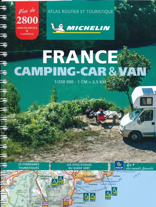 Campergids - Wegenatlas France camping-car atlas routier et touristique 2026 | Michelin (9782067271289) Beste Prijs