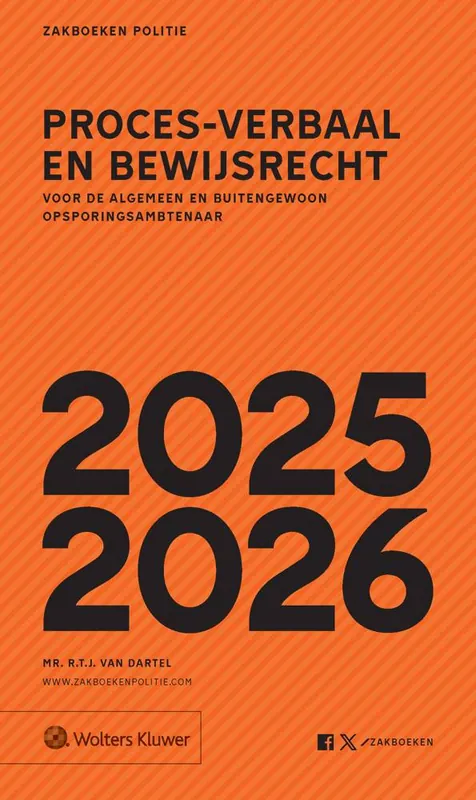 Zakboek proces-verbaal en bewijsrecht 2025-2026 / Druk 1 Superprijs