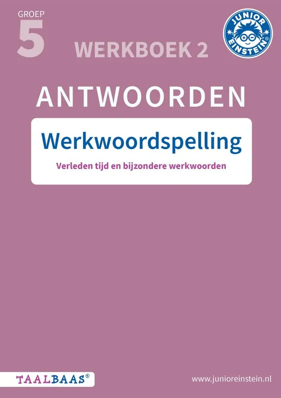 Laatste Versie Werkwoordspelling groep 5 antwoordenboek 2 / Druk 1