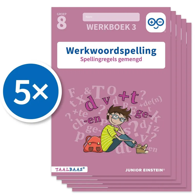 Direct Verzonden Werkwoordspelling werkboek 3 groep 8 (Set van 5) / Druk 1