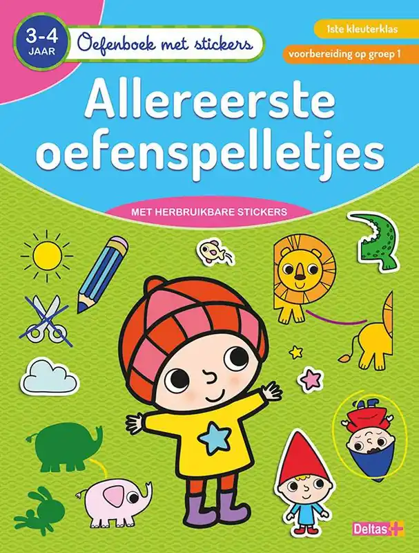 Oefenboek met stickers - Allereerste oefenspelletjes (3-4 j.) / Druk 1 Express Levering