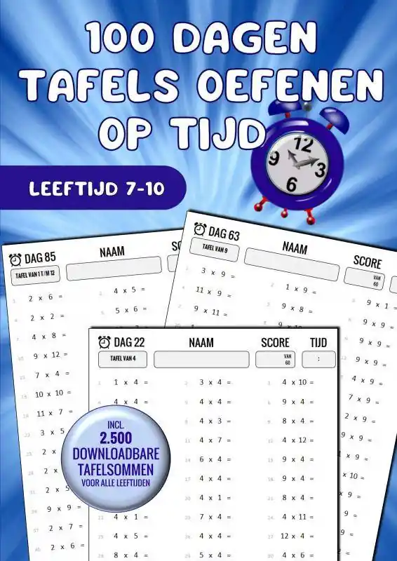 Tafels Oefenen: 100 Dagen Tafels Oefenen op Tijd / Druk 1 Beperkte Voorraad