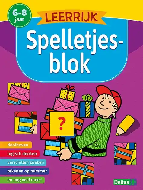 Fabrieksprijs Leerrijk spelletjesblok | 6-8 jaar