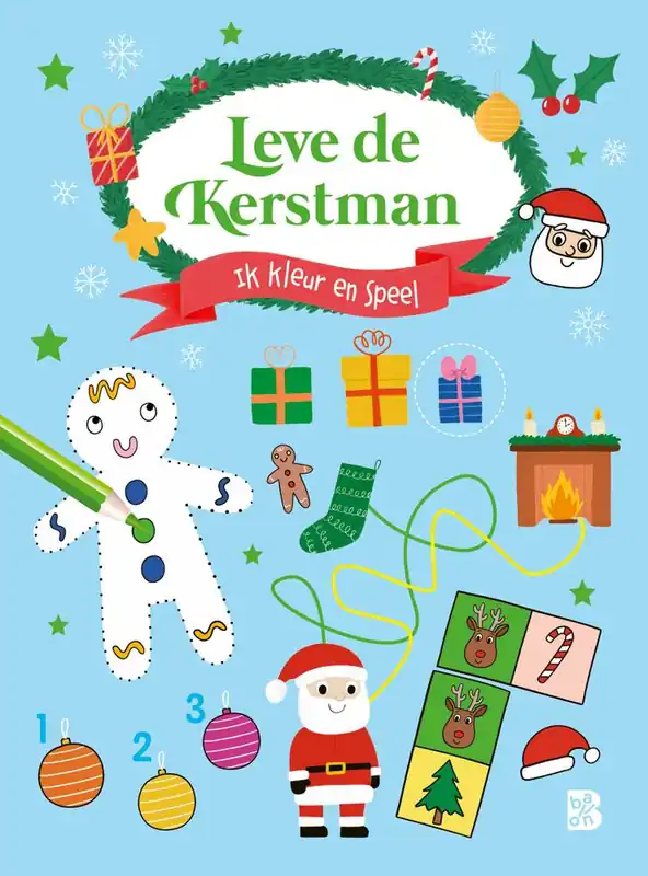 Kerstmis: Leve de Kerstman: ik kleur en speel / Druk 1 Seizoensaanbieding