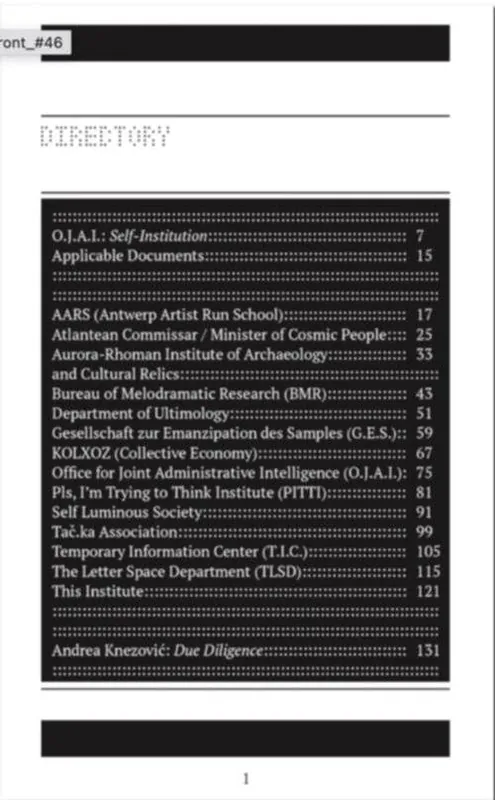 Exclusieve Aanbieding Self-Institution/ Terminology Audit / 1st Edition