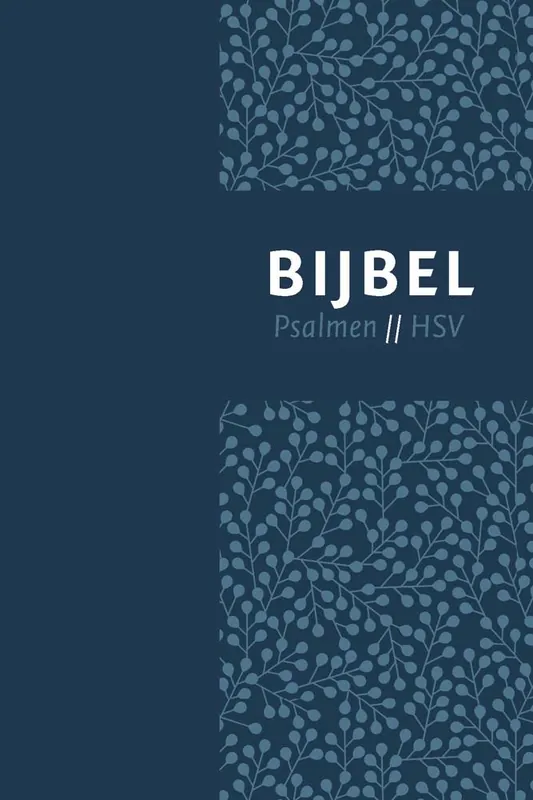 Favoriet Bijbel (HSV) met psalmen - blauw leer met zilversnee en duimgrepen / Druk 3
