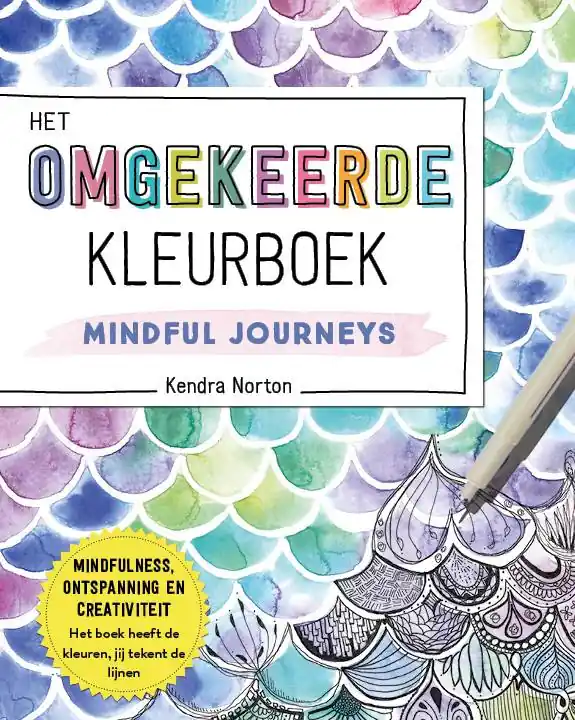 Het omgekeerde kleurboek - Mindful Journeys / Druk 1 Gratis Retour