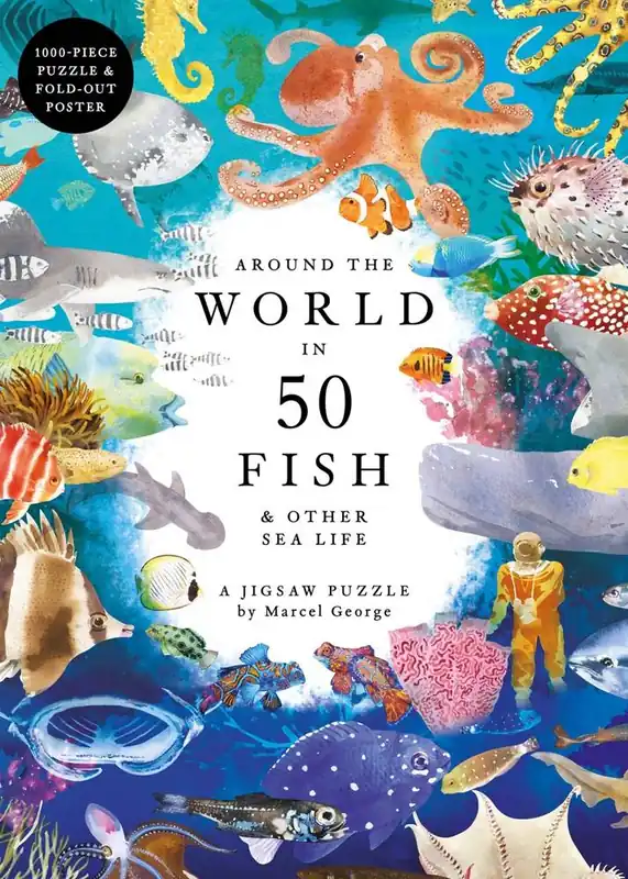 Around the World in 50 Fish & Other Sea Life / 1st Edition Gratis Retour