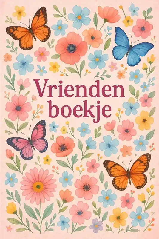 Bloemen en Vlinders Vriendenboekje / Druk 1 Koop Vandaag