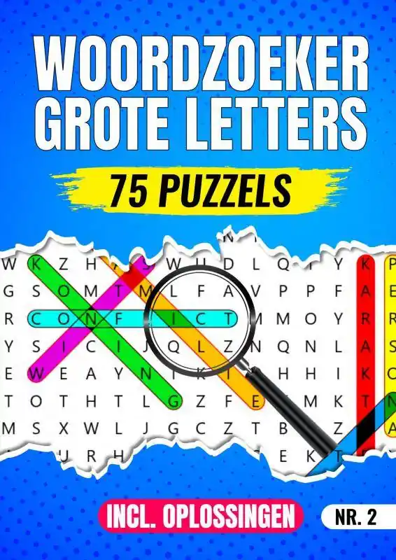 Must-Have Woordzoeker Grote Letters, 75 Puzzels Incl. Oplossingen - Nr. 2 / Druk 1