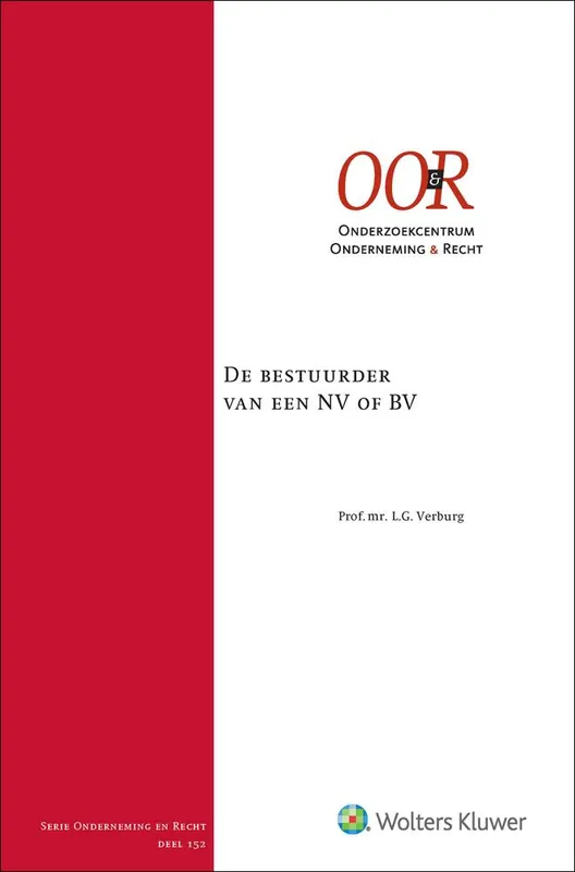 De bestuurder van de NV of BV / Druk 1 Tijdelijk Beschikbaar
