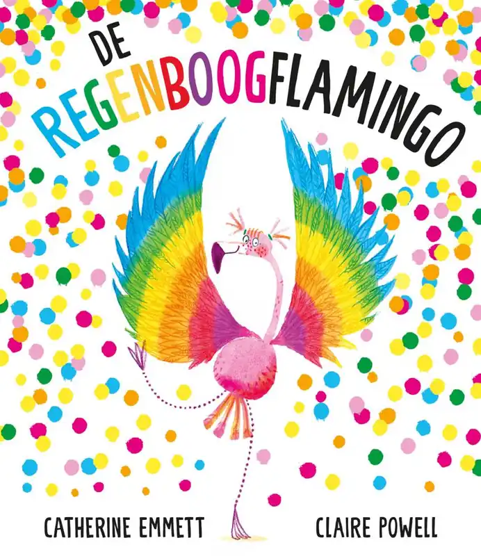 De regenboogflamingo / Druk 2 Premium