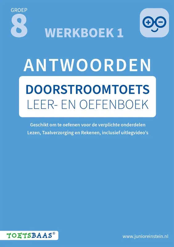 Voordeelprijs Doorstroomtoets groep 8 antwoorden Werkboek 1 / Druk 1
