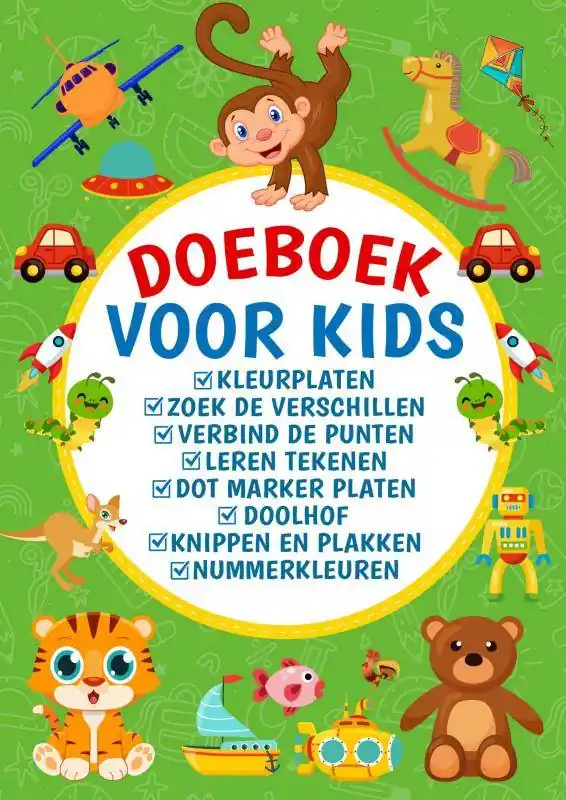 Hete Deal Doeboek Kinderen, met Zoek de Verschillen, Knippen, Plakken, Kleuren, Doolhof en Meer / Druk 1