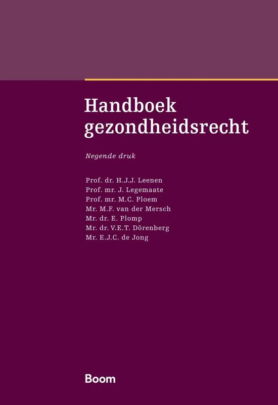 Handboek gezondheidsrecht / Druk 9 Superprijs
