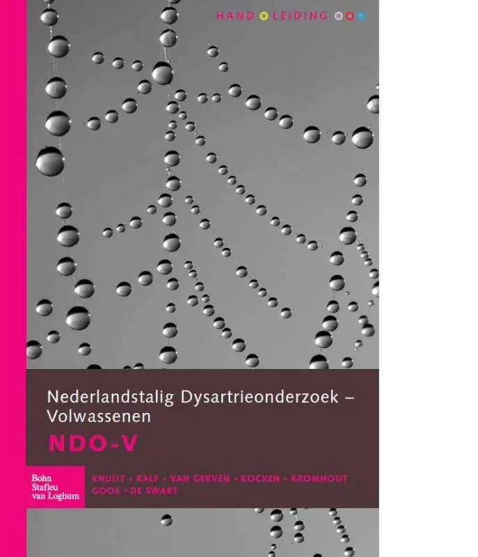 Nederlandstalig Dysartrie Onderzoek volwassenen (NDO-V) - complete set / Druk 1 Beperkt Aanbod