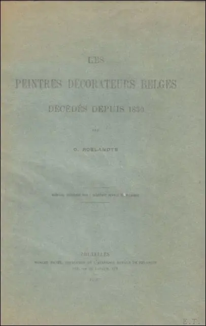 Peintres d corateurs belges d c d s depuis 1830 - Roelandts, Oscar / Nu Kopen