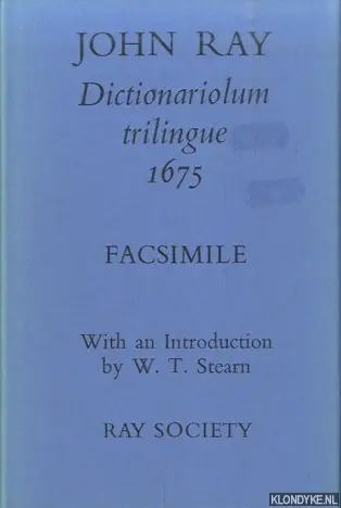 Fabrieksprijs Dictionariolum Trilingue 1975 - Fascimile - John Ray