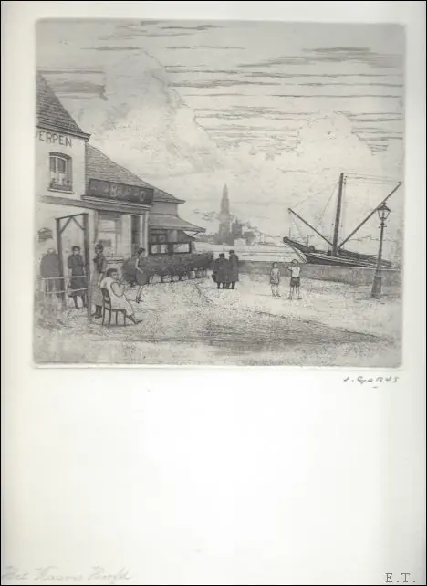 Oud-Vlaams Hoofd (St. Anneke). Album met een reeks van vijftien originele prenten, ge tst, gedrukt en getekend door de kunstenaar Jacques Gorus. - Maurice Gilliams, Jacques Gorus Aanbieding