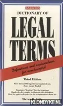 Lage Kosten Dictionary of Legal Terms. A Simplified Guide to the Language of Law - third edition - Gifis, Steven H.