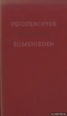 Snelle Levering Doodenoffer & Eumenieden - Aischylos
