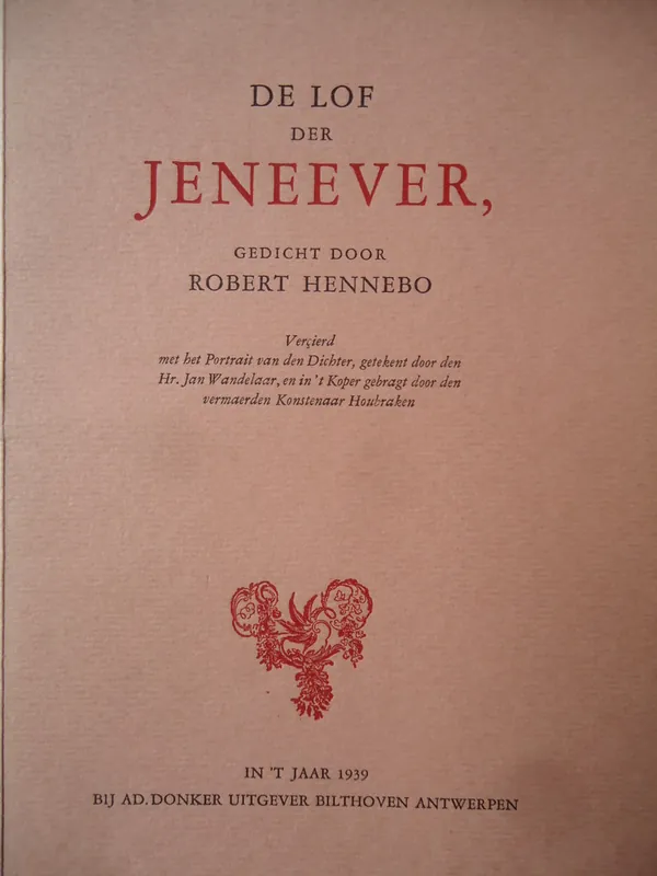 Beperkte Voorraad De Lof der Jeneever - Robert Hennebo