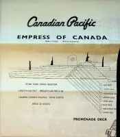 Deckplan Canadian Pacific Empress of Canada - Canadian Pacific Must-Have