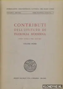 Contributi dell' istituto di filologia moderna. Serie storia del teatro - Volume primo - Apollonio, Mario - e.a. Alleen Vandaag