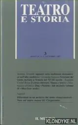 Teatro e storia 3. Anno II, n. 2, ottobre 1987 - Ropa, Eugenia Casini Uitverkoop