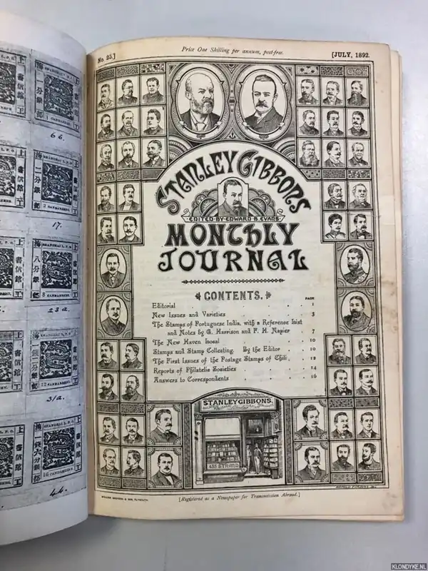 Hoge Kwaliteit Stanley Gibbons Monthly Journal Vol. III - July, 1892, to June, 1893 - Evans, Edward B.