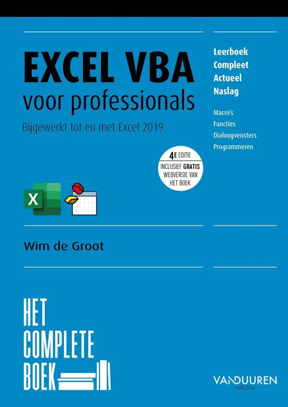 Excel VBA voor professionals / Druk 1 Koop Online
