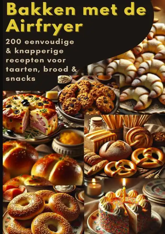 Bakken met de Airfryer: 200 eenvoudige & knapperige recepten voor taarten, brood & snacks / Druk 1 Superprijs