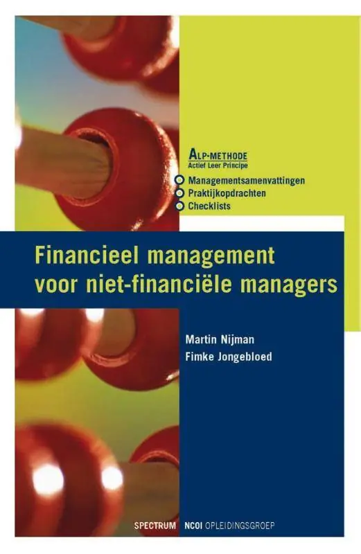 Rechtstreeks Van De Fabrikant Financieel management voor de niet financiële manager - NCOI / Druk 90